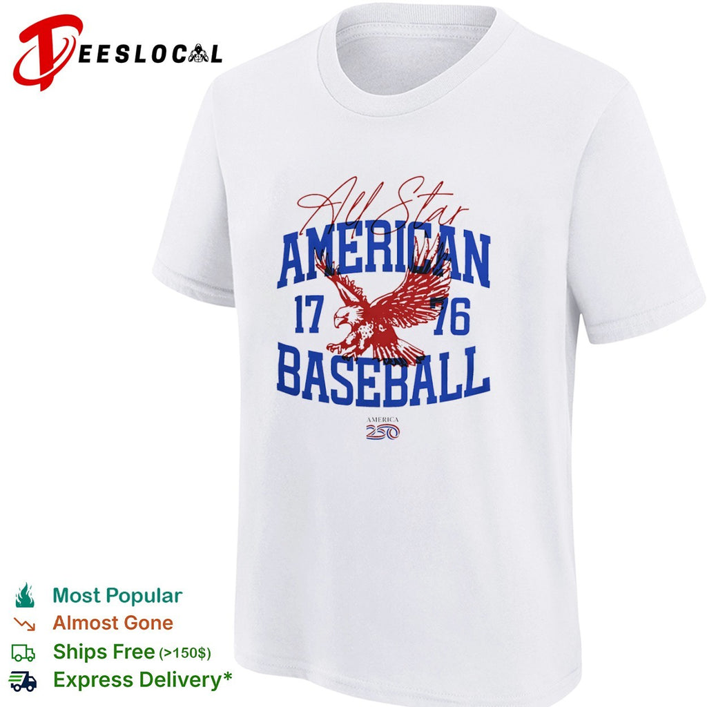 All Star American 17 76 Baseball America 250th shirt