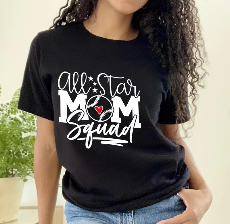 All Star Mom, All Star Mom T-Shirt, Plus Size All Star Mom Shirt, All Star Mom Shirts, Baseball Number Shirt, Gift for...