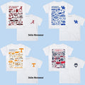 All Team NCAA Crewneck T-Shirt, Hand Drawn University Impressions Artwork, Graphic Shirt, Sport Gift for Men, for Women...