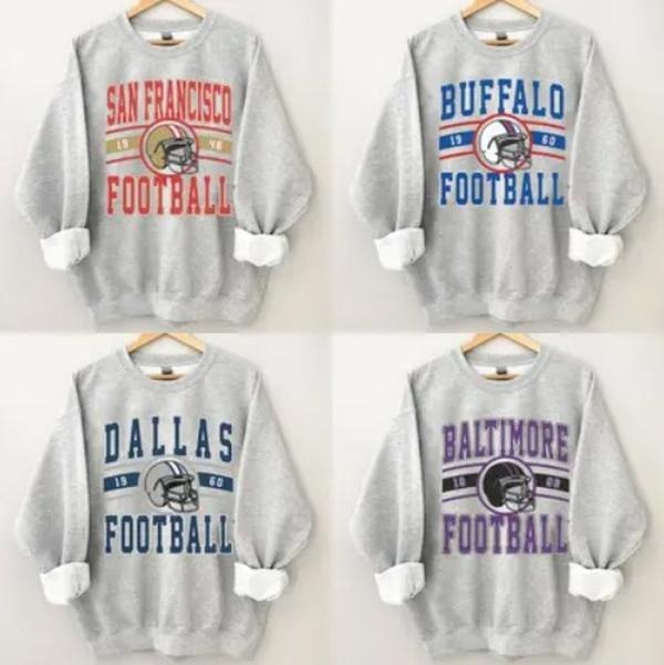 All Team Vintage Football Sweatshirts, Unisex Sweatshirt T-Shirts, Hoodie | CiraTrend.com