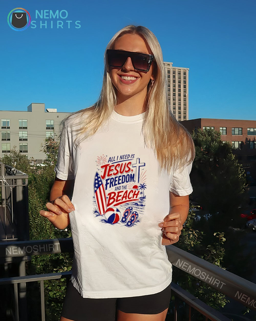 All i need is Jesus freedom and the beach shirt