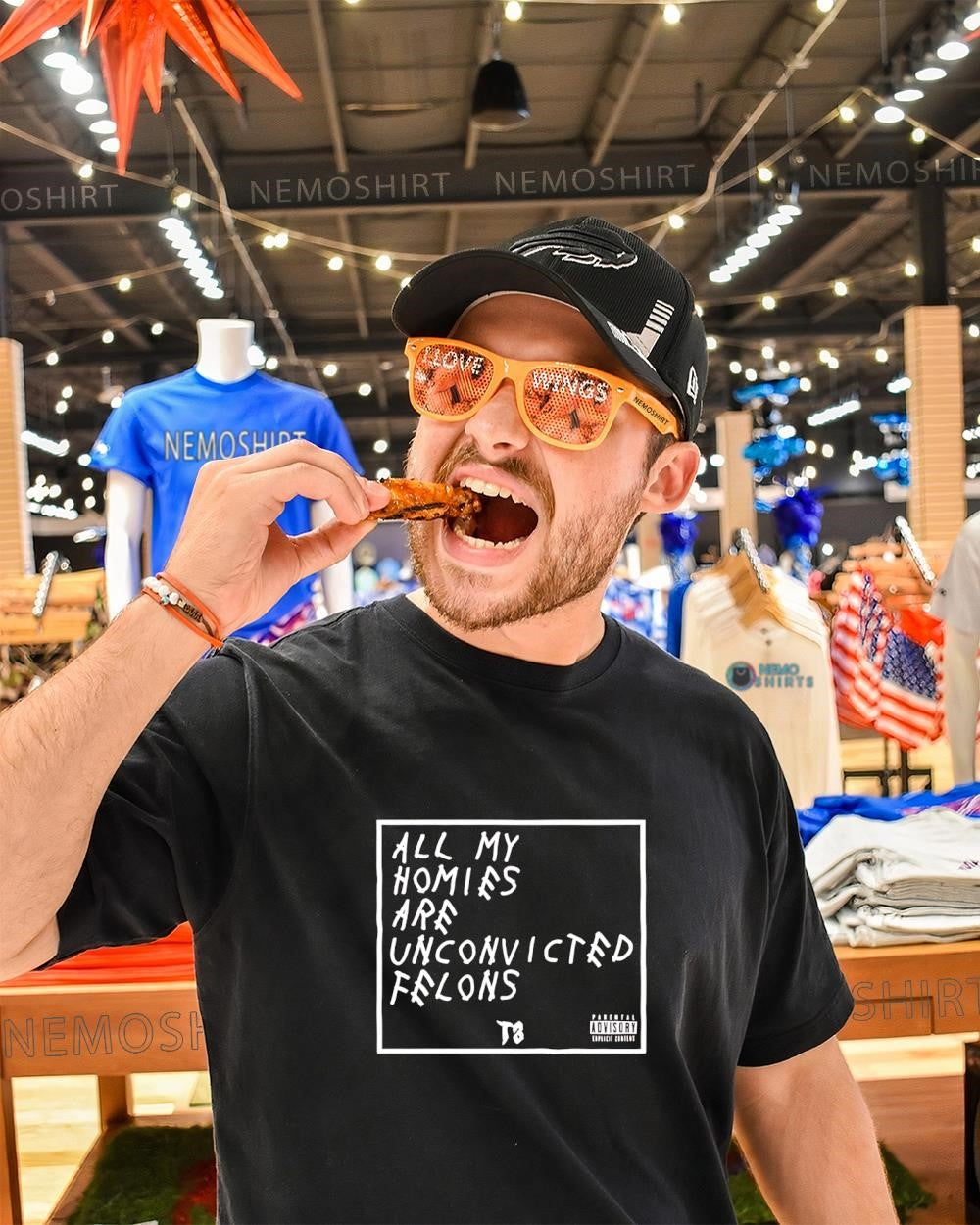 All my homies are unconvicted felons slogan shirt