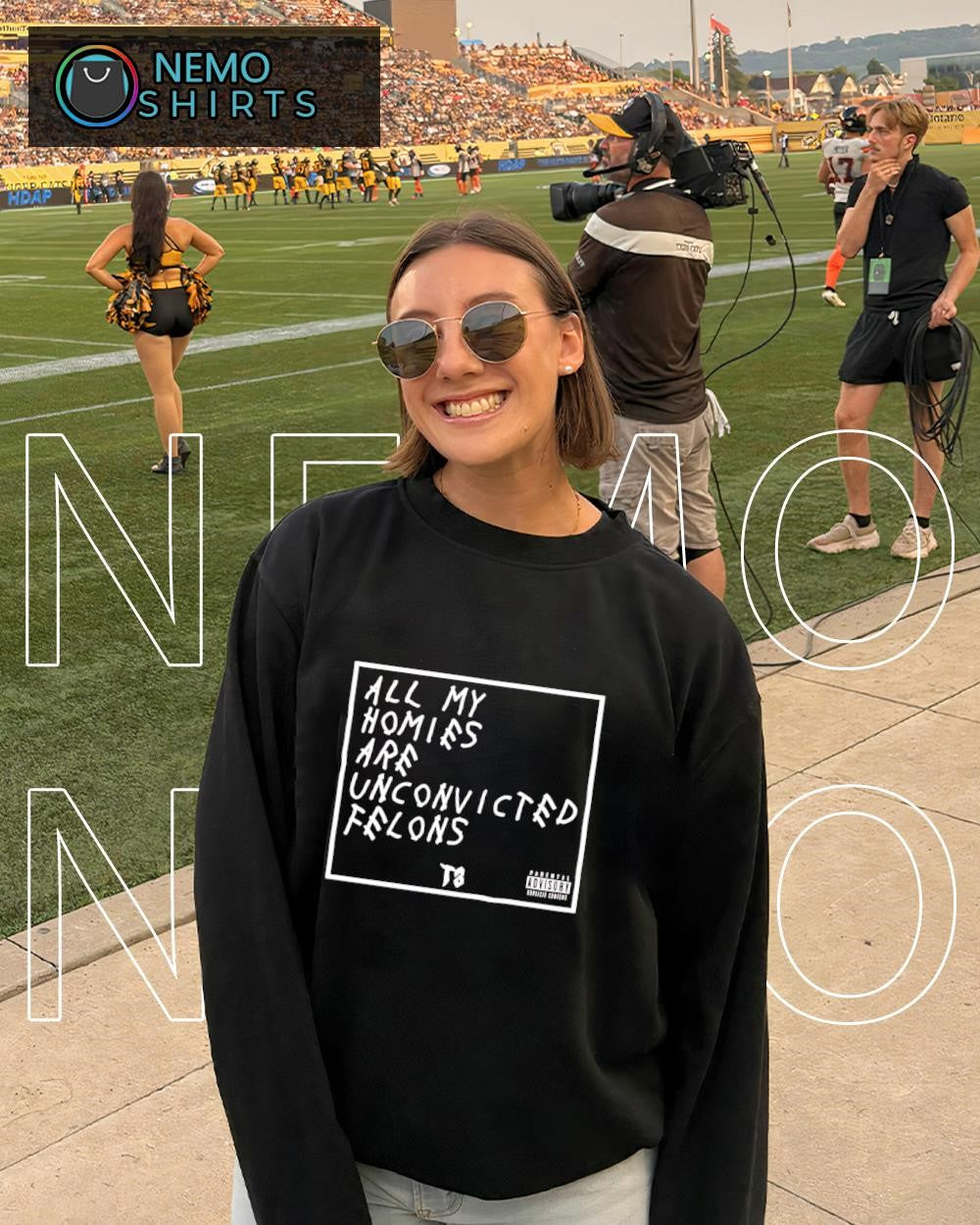All my homies are unconvicted felons slogan shirt