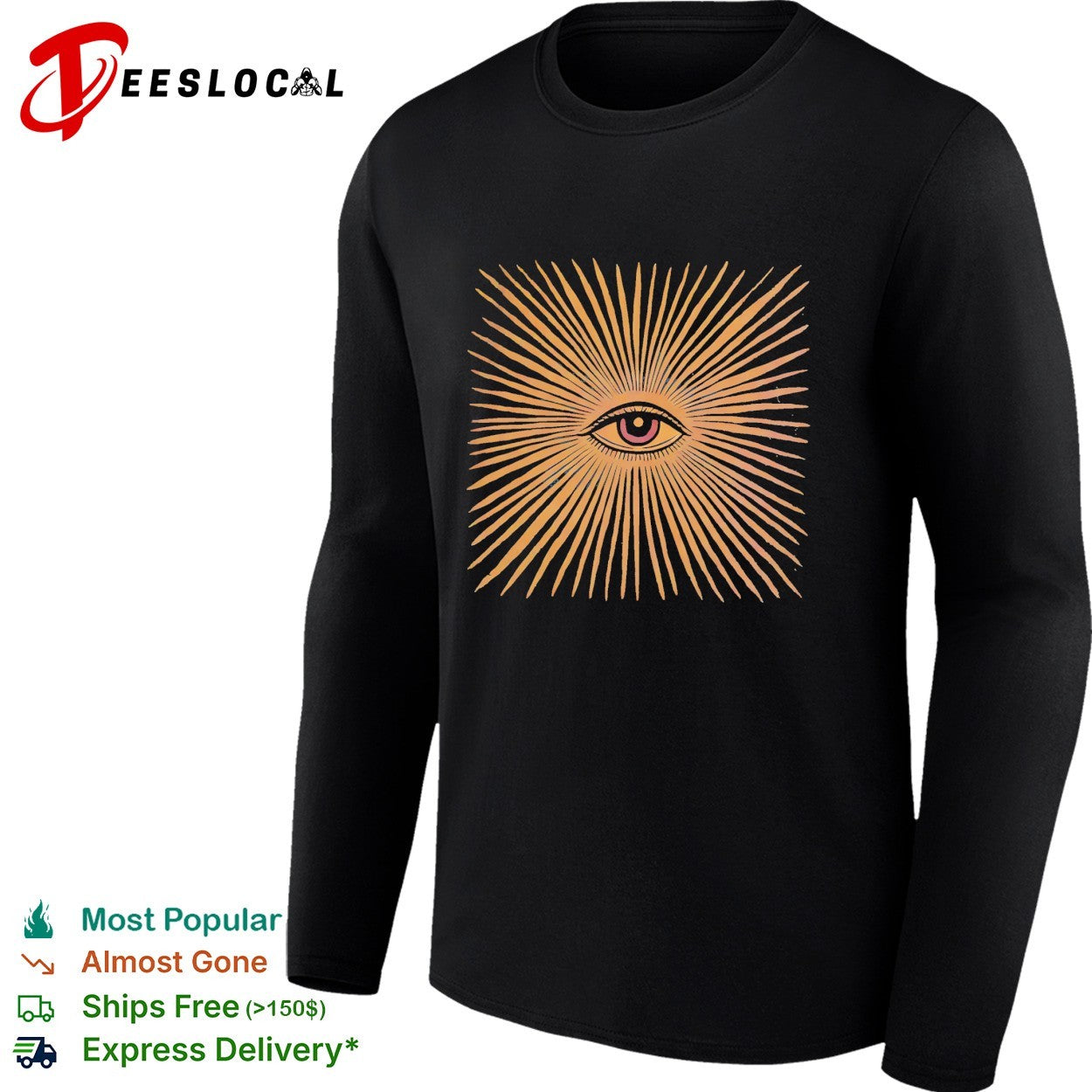 All seeing eye sunburst shirt
