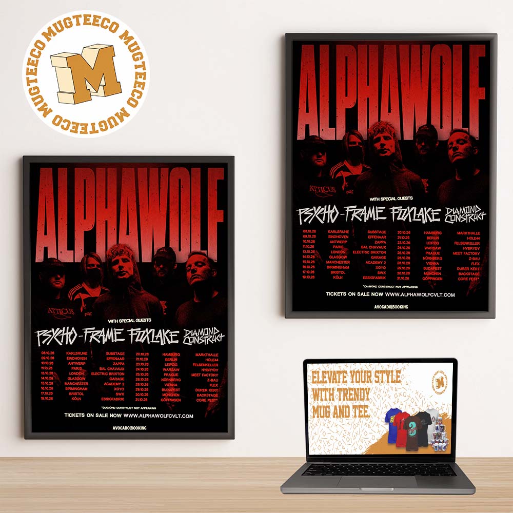 Alphawolf Let It Rip Tour 2026 Europe UK Home Decor Poster Canvas