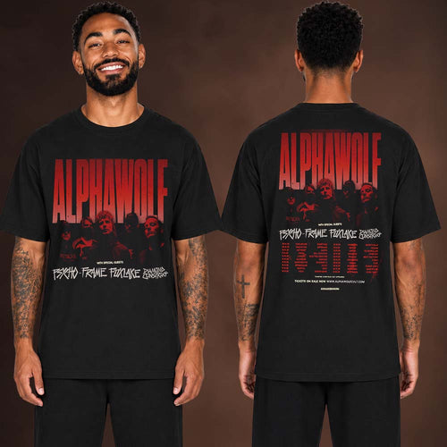 Alphawolf Let It Rip Tour 2026 Europe UK Two Sided Unisex T Shirt