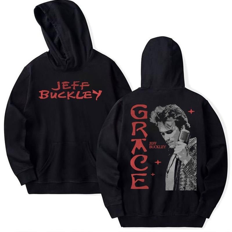Alt Rock Music Merch, Bucklley Fan 2 Sided Hoodie, 90s Music Shirt, Unisex Sweater Pullover Tee Sweatshirt | CiraTrend.com