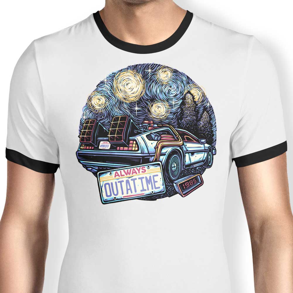Always Outatime - Ringer T-Shirt Hoodie, Sweatshirt | CiraTrend.com (Image 1)
