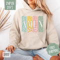 Amen 1 Hoodie, Easter Women's Crewneck, Cute Religious Women's Hooded Sweater T-Shirts, Sweatshirt | CiraTrend.com