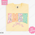 Amen Bow Shirt Comfort Colors, Easter Women's Tee, Cute Women's Tshirt Hoodie, Sweatshirt | CiraTrend.com