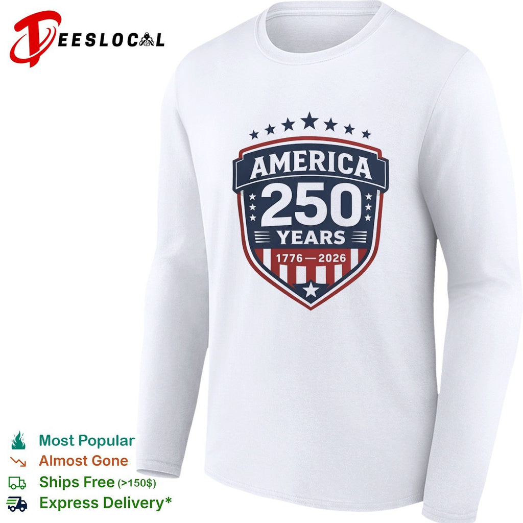 America 250 Years 1776 2026 Patriotic Shield Independence shirt