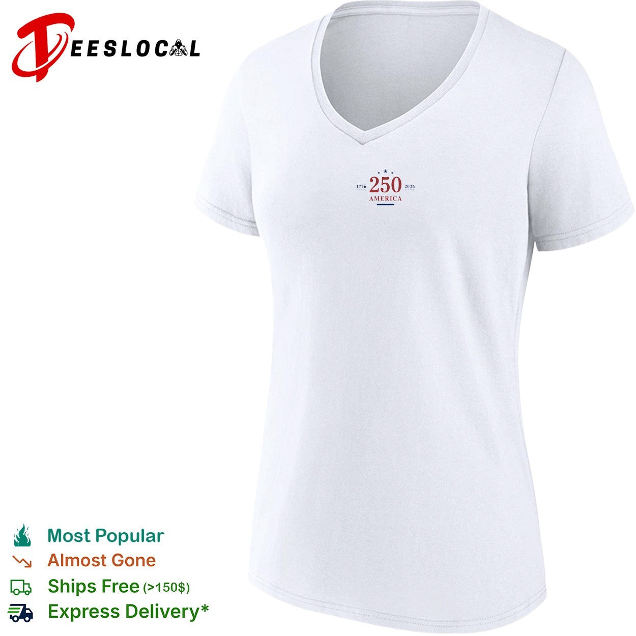 America 250th anniversary 1776 2026 minimalist shirt