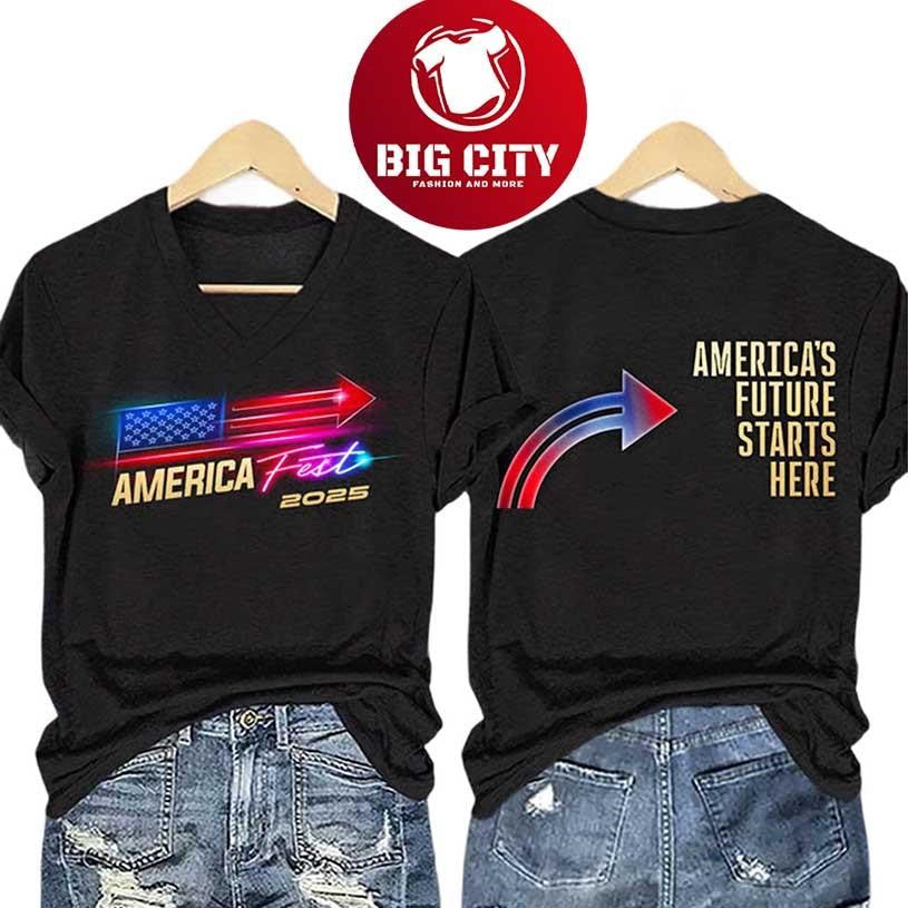 America Fest 2025 America’s Future Starts Here Two Sided Shirt