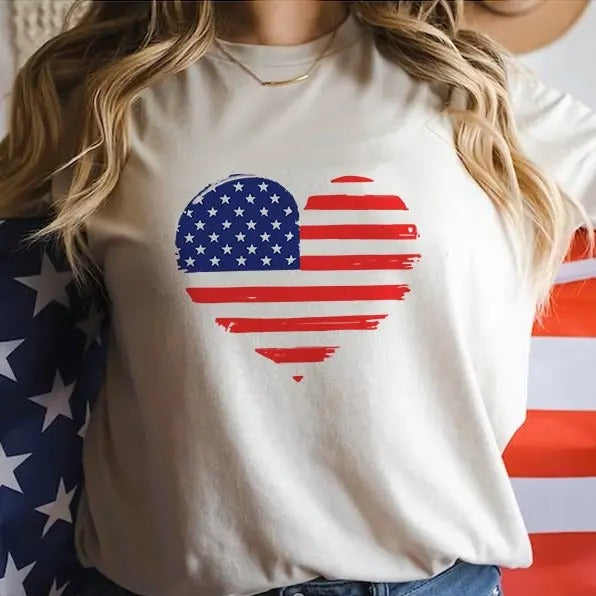 America Flag T-shirt 4th Of July Flag Shirt Patriotic T-shirts Usa Flag Shirt Patriotic American Flag Shirts Independent...