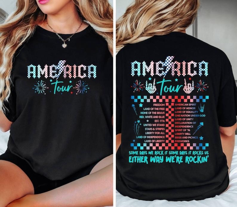 America Tour Shirt, Retro 4th of July Gift Shirt, 1776 Independence Day Shirt, America Shirt, American Flag, Memorial Day...