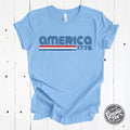 America 1776 Retro Inspired Short Sleeve Tee Shirt Hoodie, Sweatshirt | CiraTrend.com