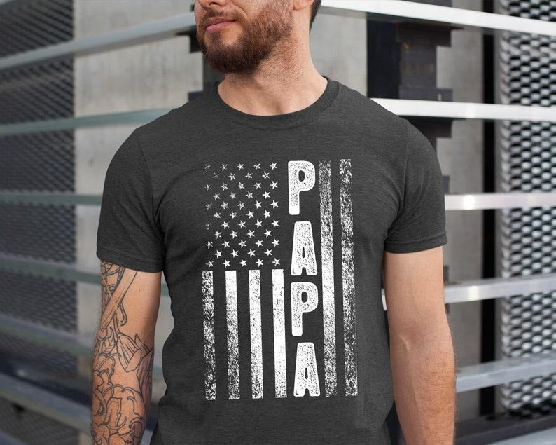 American Flag Papa Shirt, Papa Flag tshirt, Papa  T-shirt, sweater and Hoodie Sweatshirt | CiraTrend.com