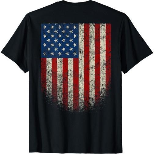 American Flag Patriotic Red White Blue T-Shirt Made in USA Hoodie, Sweatshirt | CiraTrend.com