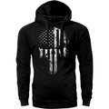 American Flag Skull Hoodie Sweatshirt - Black Cotton with Hood, Front Pocket, and Skull Print Design T-Shirts | CiraTrend.com