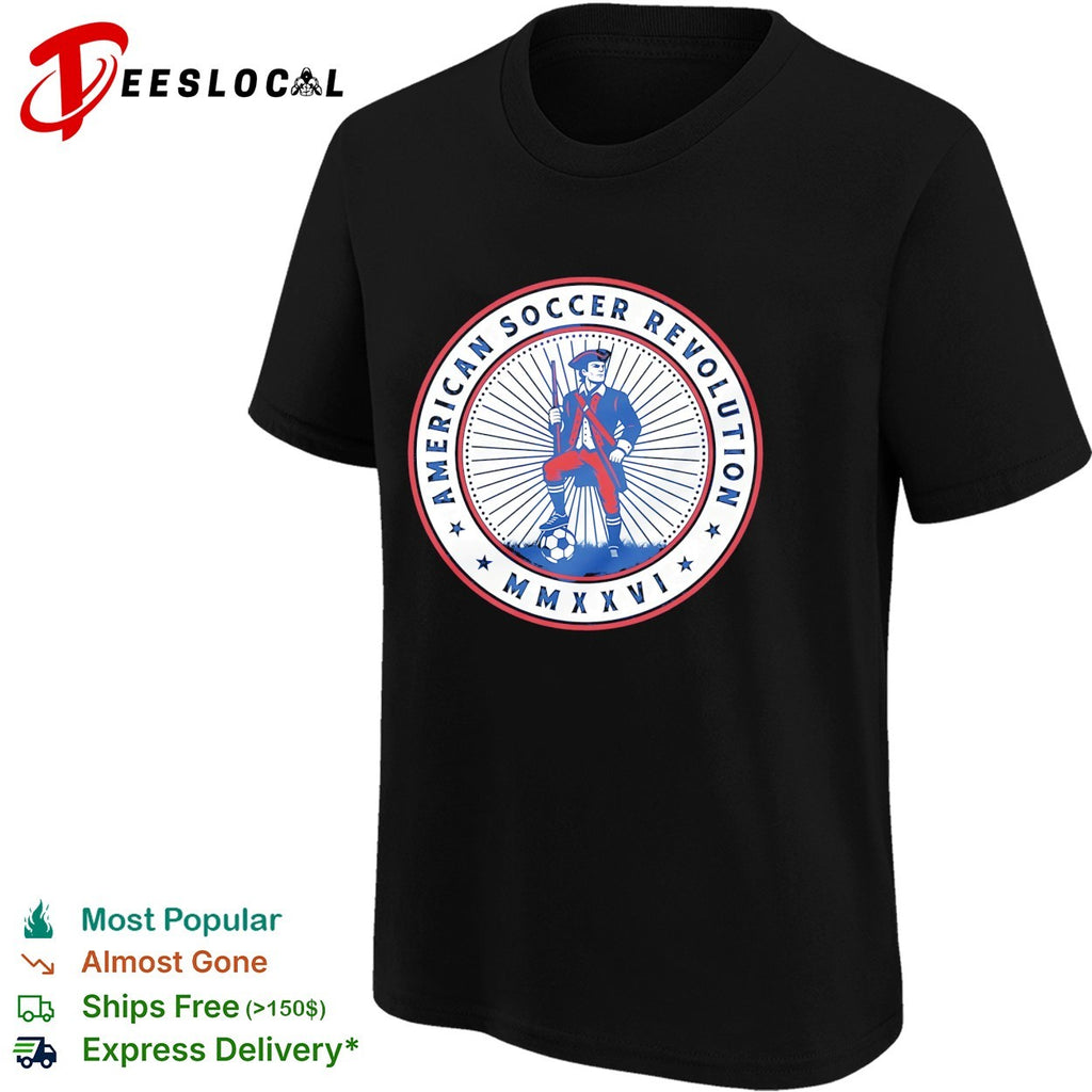 American Soccer Revolution Minuteman badge shirt