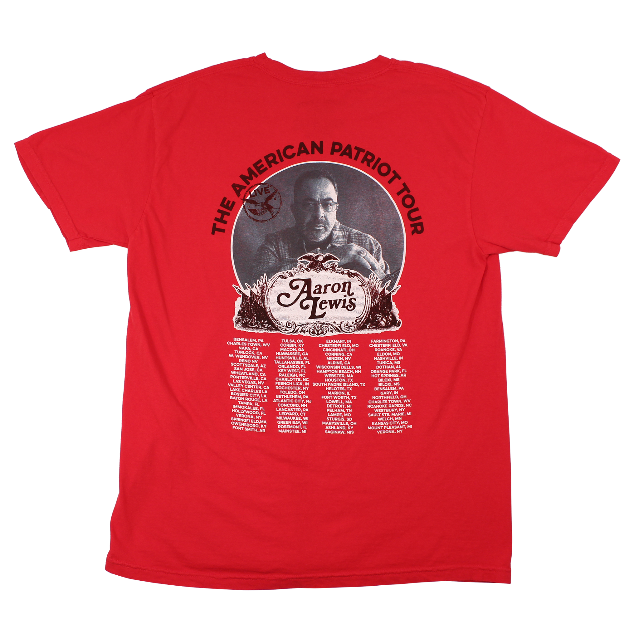 Aaron Lewis The American Patriot Pocket Tour Mens T Shirt Red Hoodie, Sweatshirt | CiraTrend.com (Image 2)