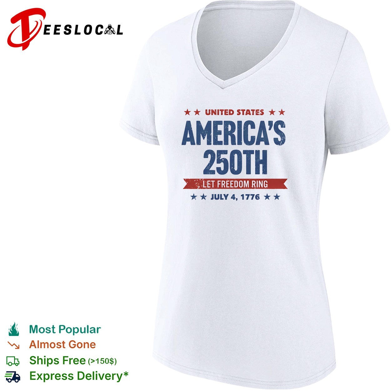 America’s 250th let freedom ring July 4 1776 shirt