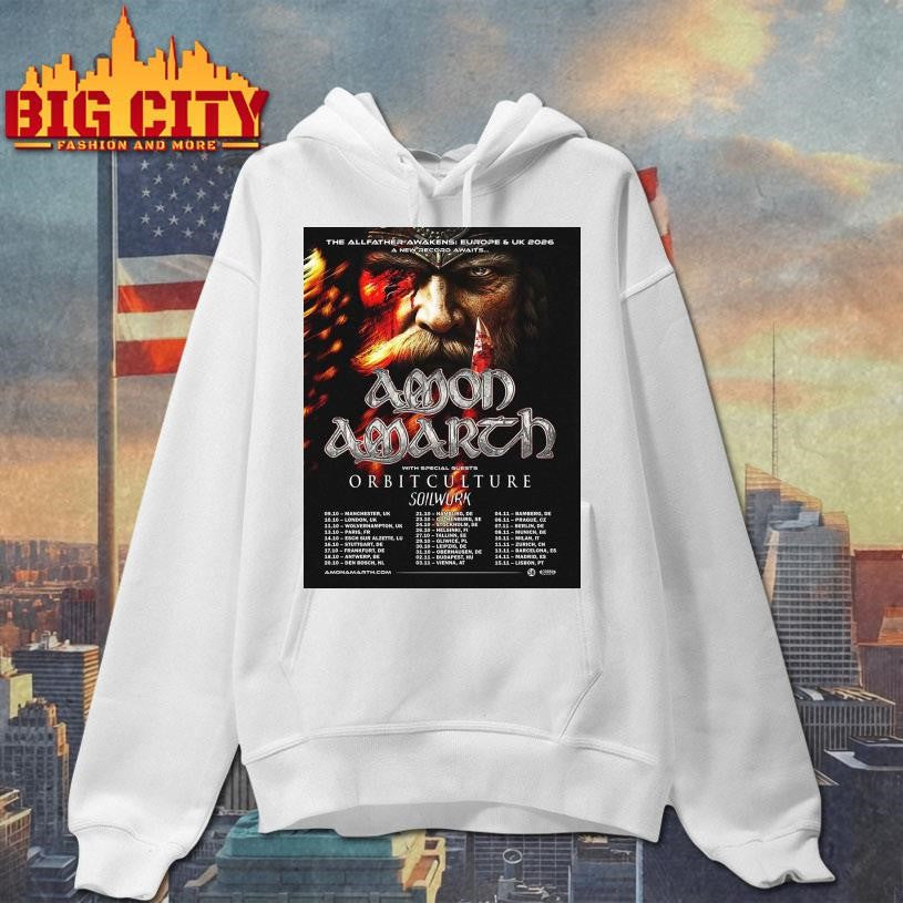 Amon Amarth The Allfather Awakens Europe And Uk 2026 Tour Dates Awaits Shirt
