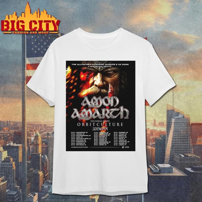 Amon Amarth The Allfather Awakens Europe And Uk 2026 Tour Dates Awaits Shirt