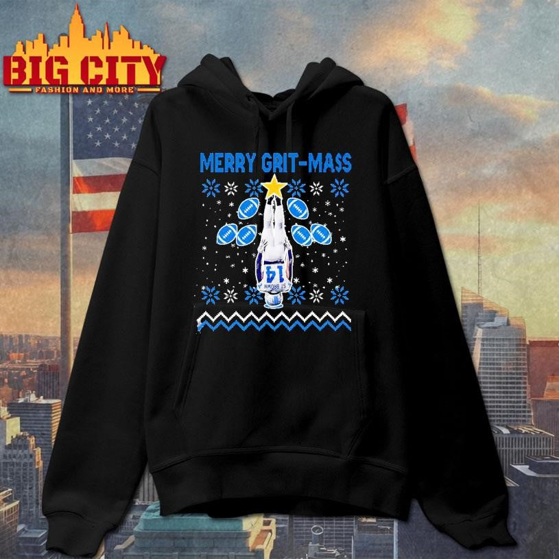 Amon-Ra St Brown Funny Merry Grit-Mas Shirt