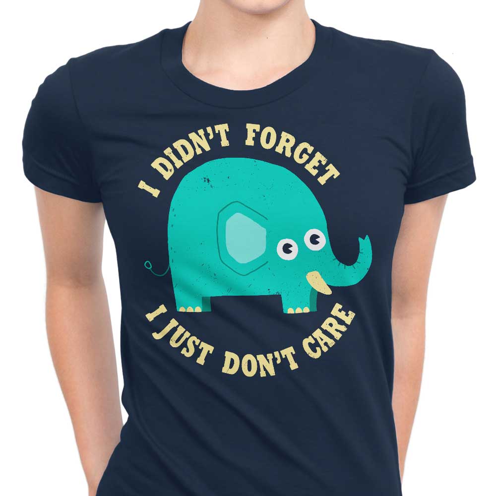 An Elephant Never Cares - Women's Apparel T-Shirts, Hoodie, Sweatshirt | CiraTrend.com (Image 1)