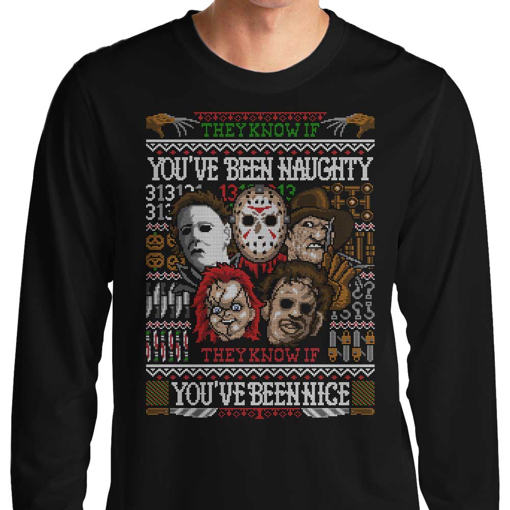 An Ugly Slasher Sweater - Long Sleeve T-Shirt Hoodie, Sweatshirt | CiraTrend.com (Image 1)
