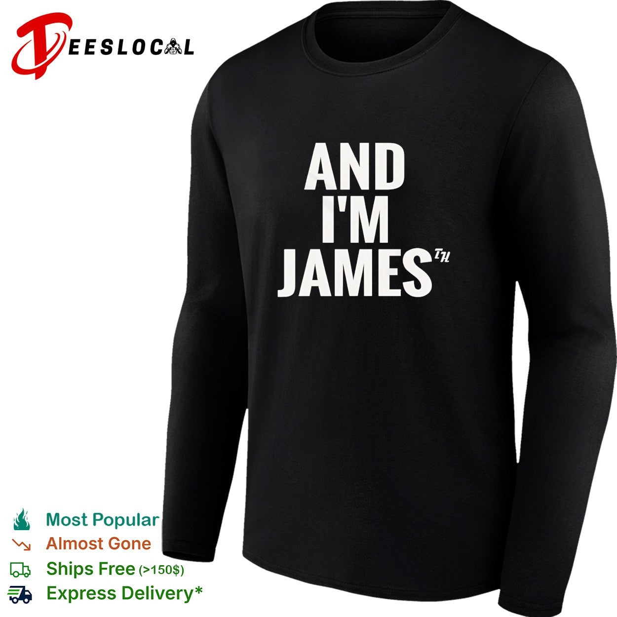 And I’m James racing typography shirt