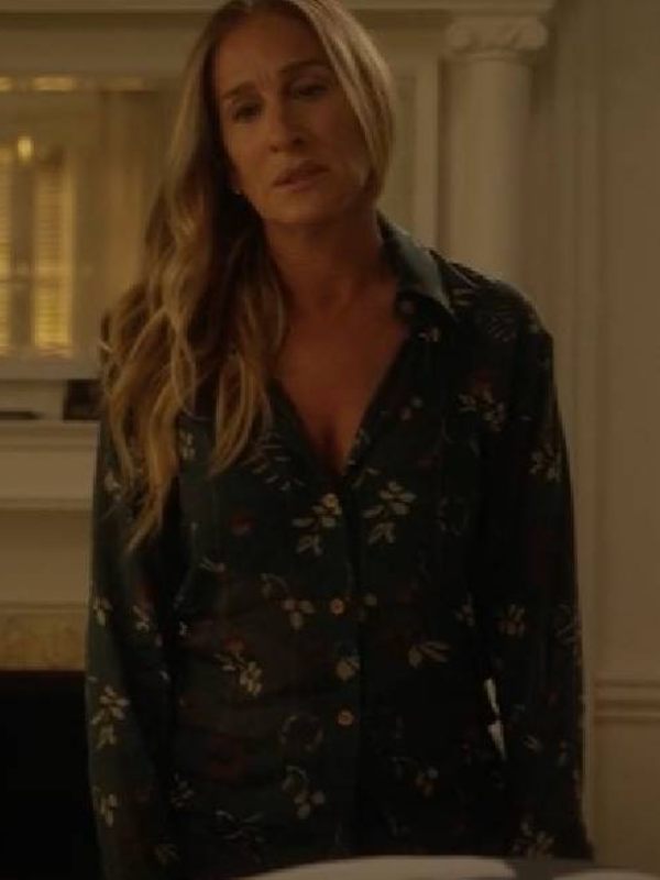 And Just Like That Sarah Jessica Floral Shirt Hoodie, Sweatshirt | CiraTrend.com (Image 3)