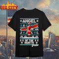 Angel of the north pole wooden statue ugly Christmas shirt