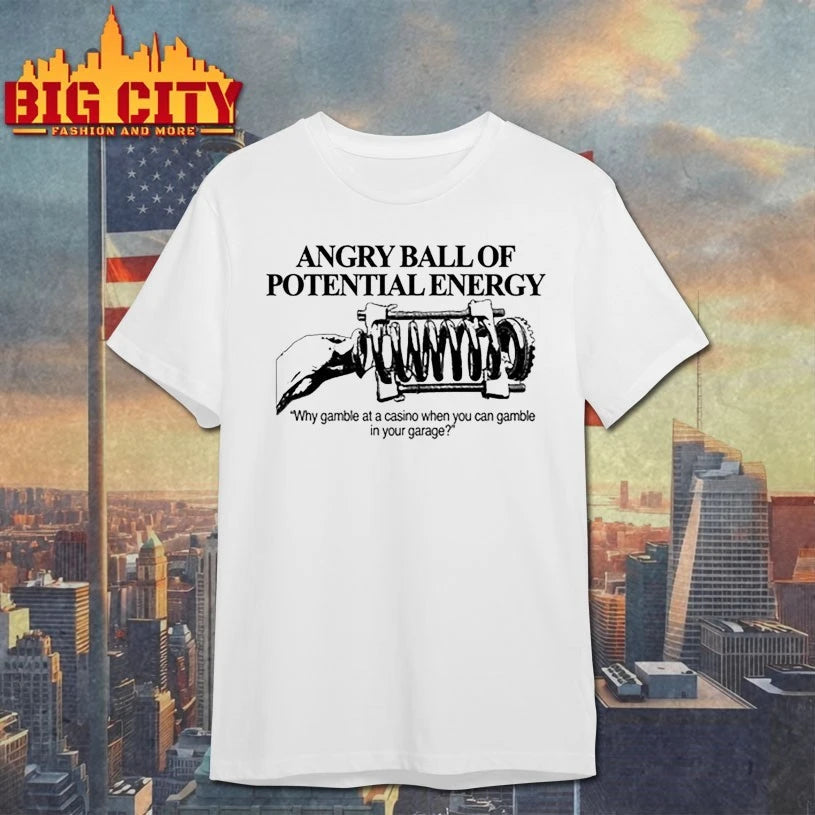 Angry Ball Of Potential Energy Why Gamble At A Casino When You Can Gamble In Your Garage shirt