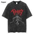 Anime Berserk Vintage T-Shirt Manga Washed T-shirt Pure Cotton Short Sleeve Tee Menswear Top Underwear Tshirt Hoodie,...