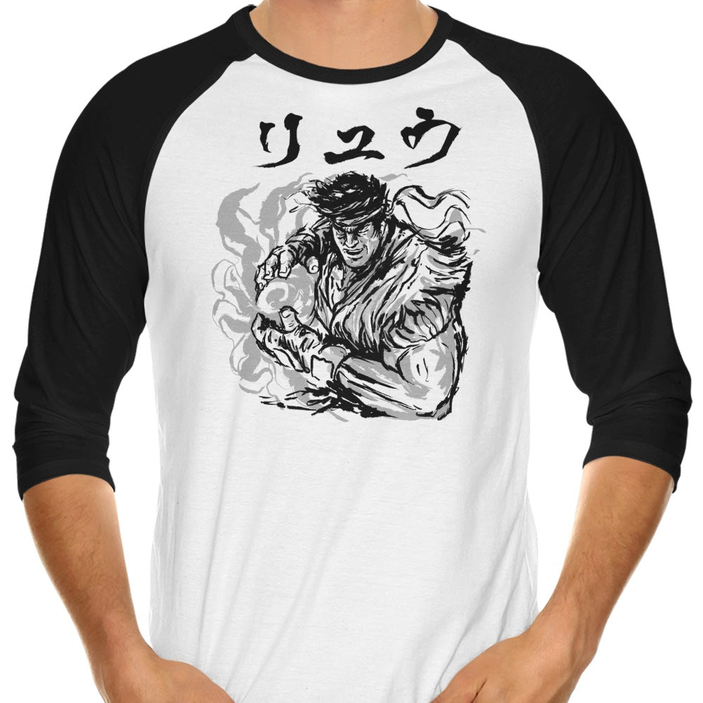 Ansatsuken Copia - 3/4 Sleeve Raglan T-Shirt Hoodie, Sweatshirt | CiraTrend.com (Image 1)