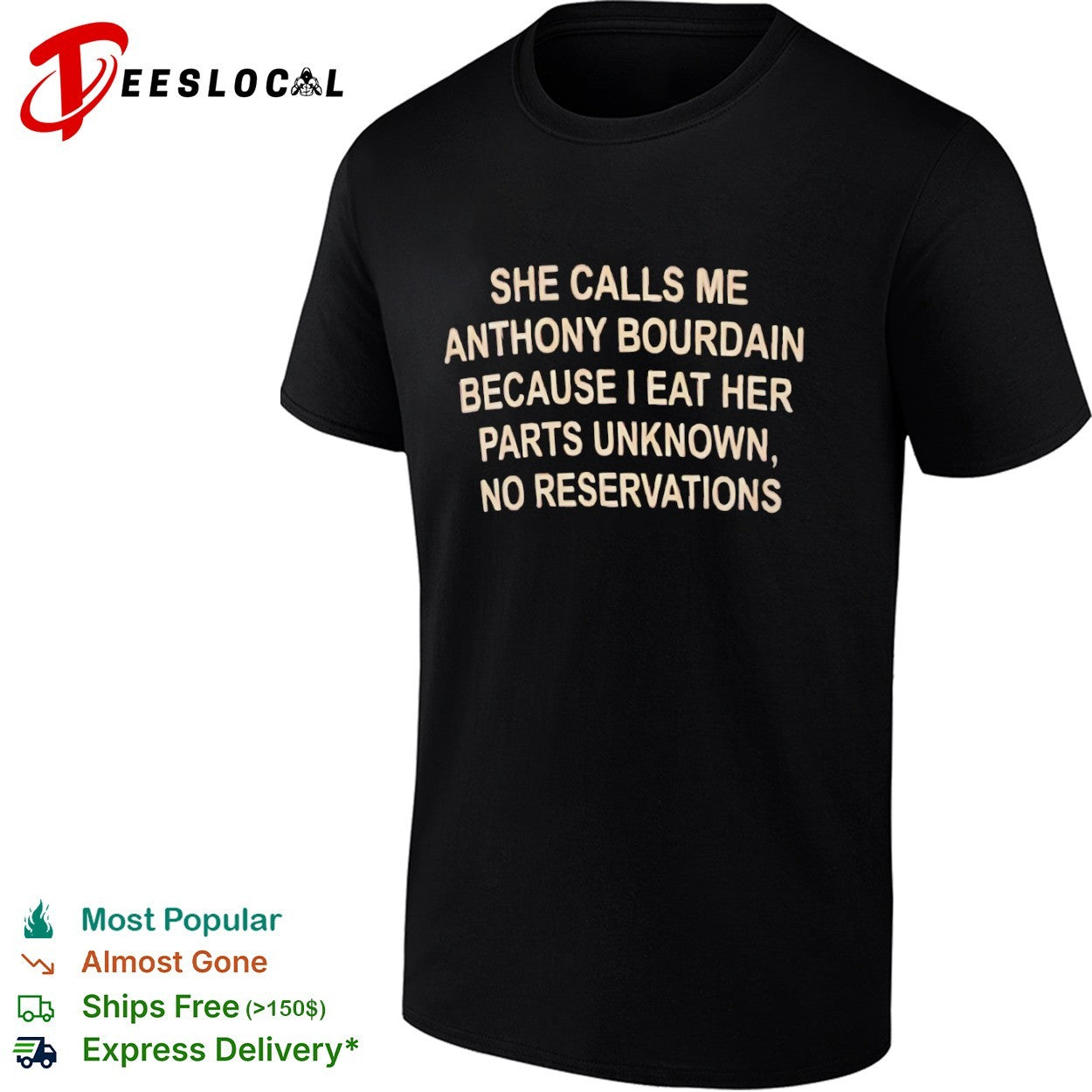 Anthony Bourdain parts unknown no reservations shirt