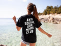 Anti Social Dog Mom Club T-Shirt - Personalised Dog Walking Shirt - Personalisable Dog Mum T-Shirt
