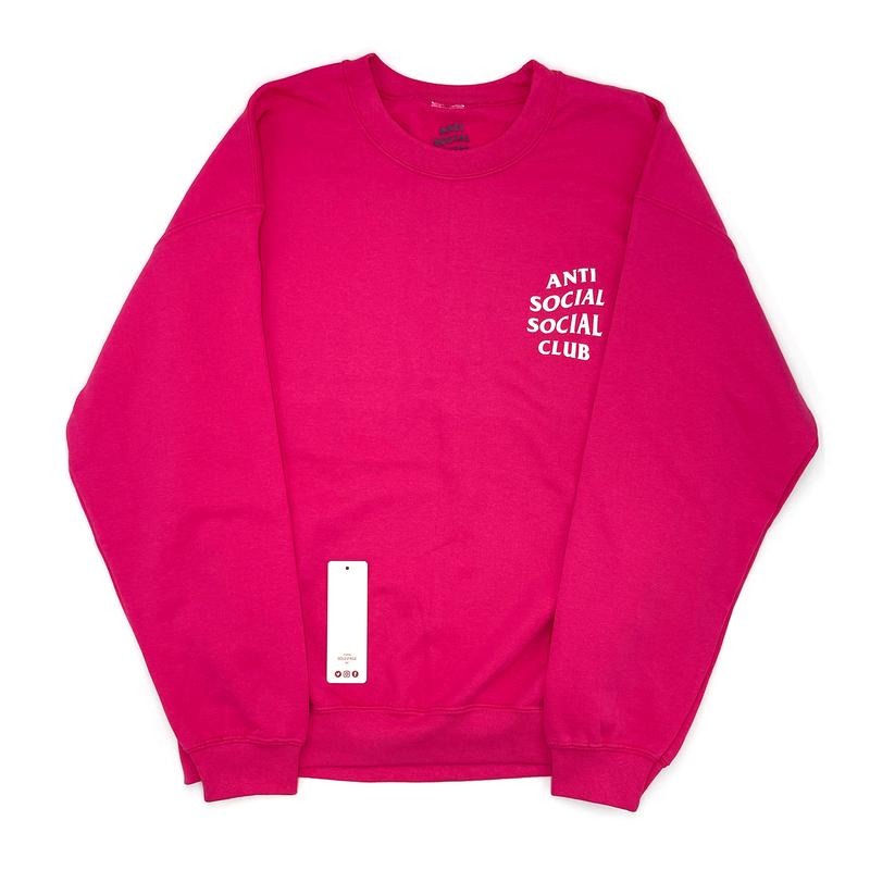 AntiSocial Social Club Crewneck Pink White ASSW330 Men's Size M-L T-Shirts, Hoodie, Sweatshirt | CiraTrend.com