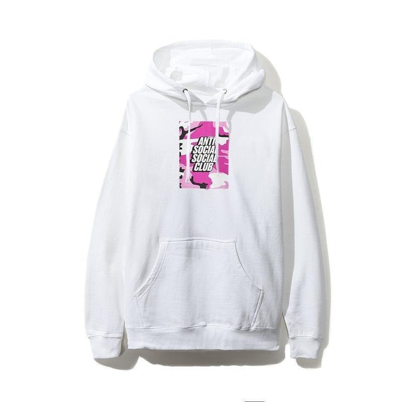 Antisocial Social Club Blocked Box Logo White Camo Hoodie T-Shirts, Sweatshirt | CiraTrend.com