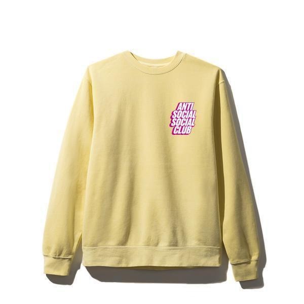 Antisocial Social Club Blocked Yellow Crewneck ASSW423 Men's Size M-XL T-Shirts, Hoodie, Sweatshirt | CiraTrend.com