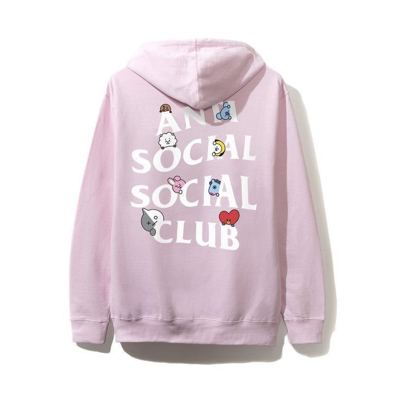 Antisocial Social Club X BT21 Collab - Peekaboo Pink Hoodie T-Shirts, Sweatshirt | CiraTrend.com