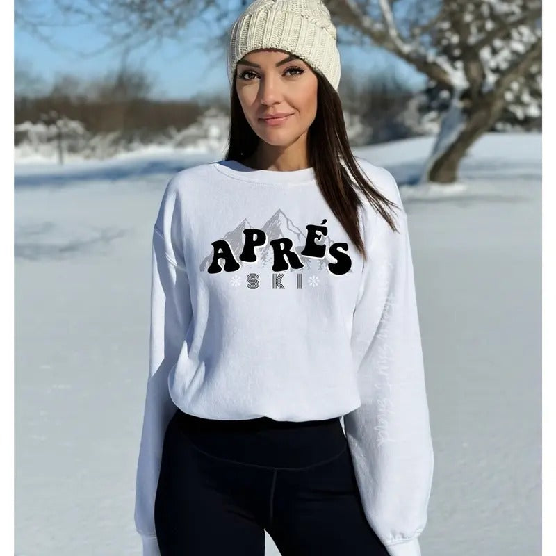 Apres Ski Sweatshirt | Skiing Sweatshirt T-Shirts, Hoodie | CiraTrend.com