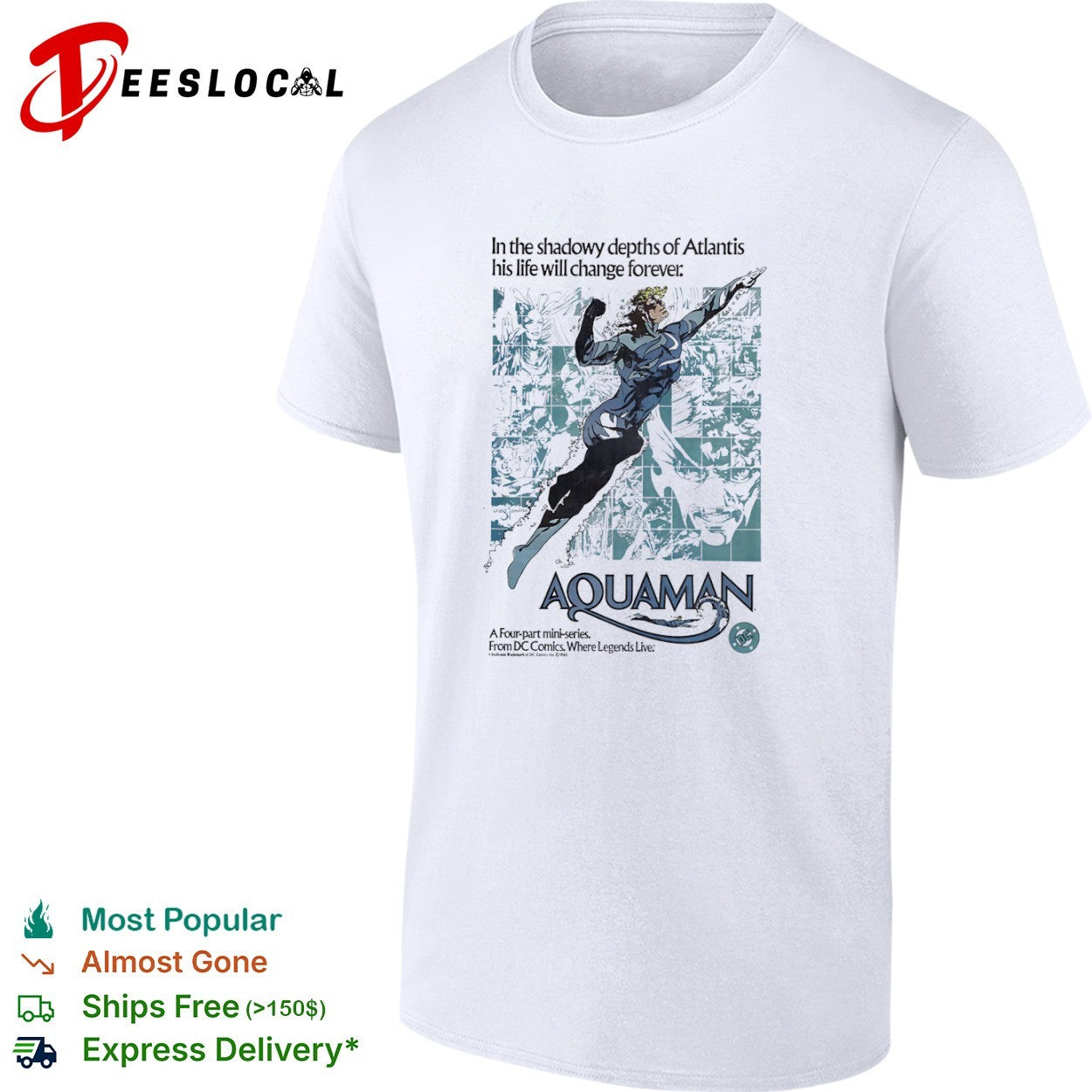 Aquaman In the shadowy depths of Atlantis his life will change forever shirt