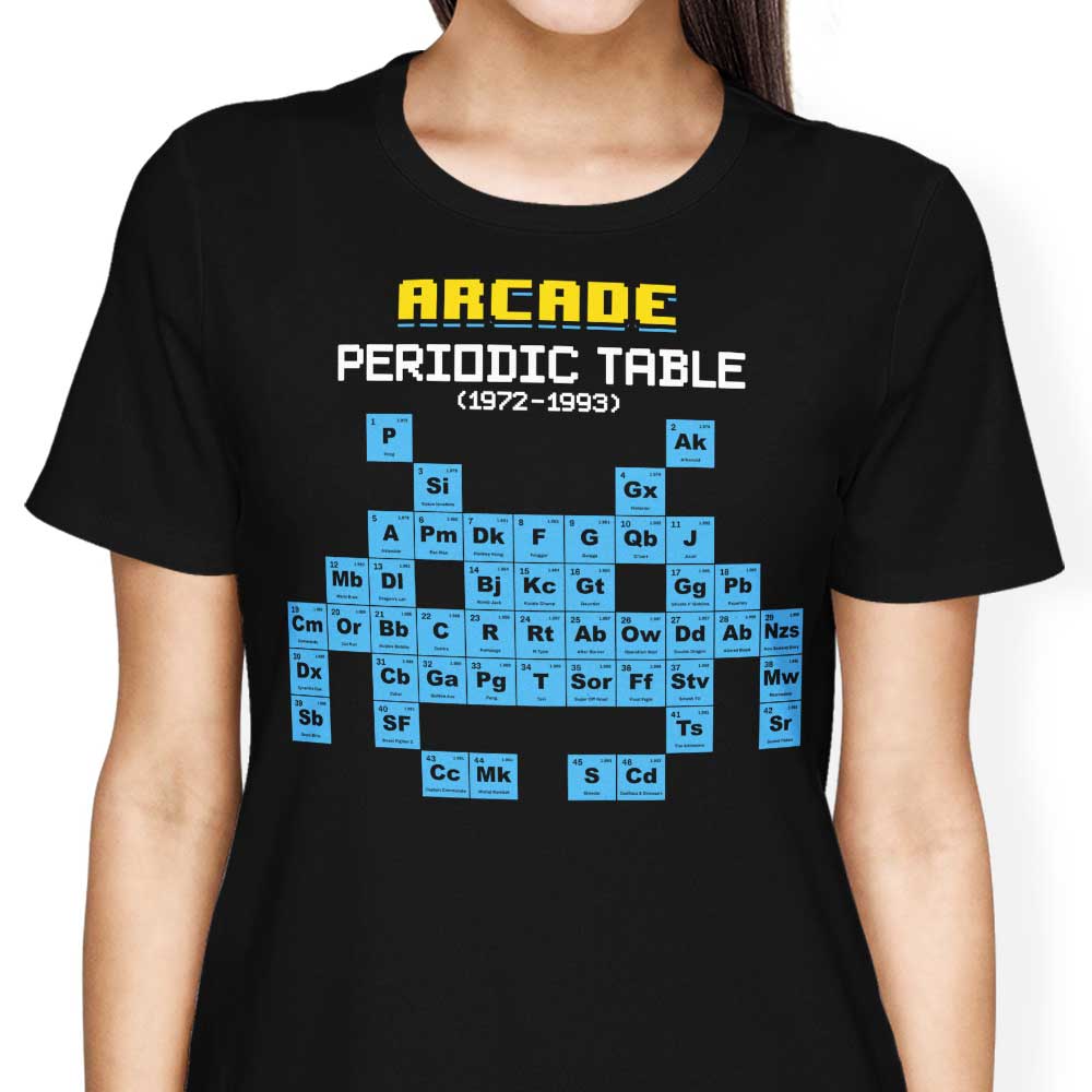 Arcade Periodic Table - Women's Apparel T-Shirts, Hoodie, Sweatshirt | CiraTrend.com (Image 1)