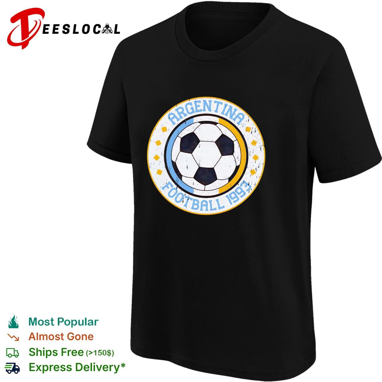 Argentina national team soccer ball football 1993 shirt