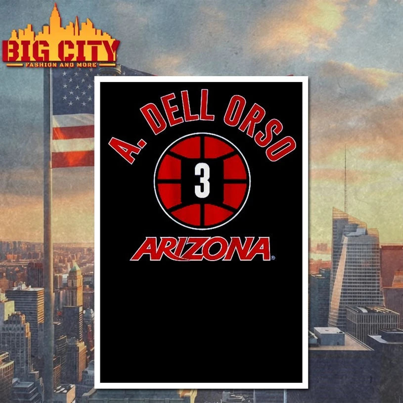 Arizona Basketball Anthony Dell’Orso Number 3 shirt