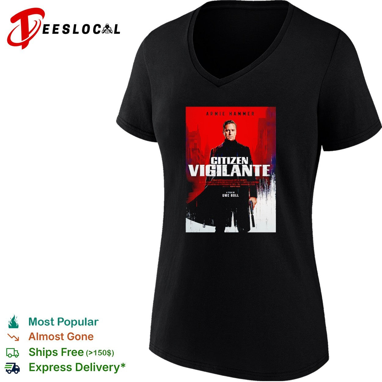 Armie Hammer Citizen Vigilante movie poster shirt