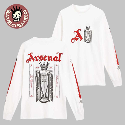 Arsenal 2026 Premier League Champions Trophy Long Sleeve Tee